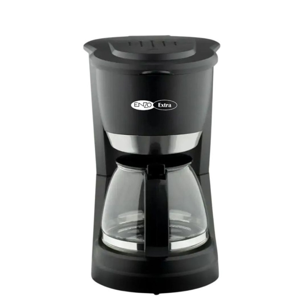 Enzo - Cafetière Électrique 750W 8 à 12 Tasses Noir