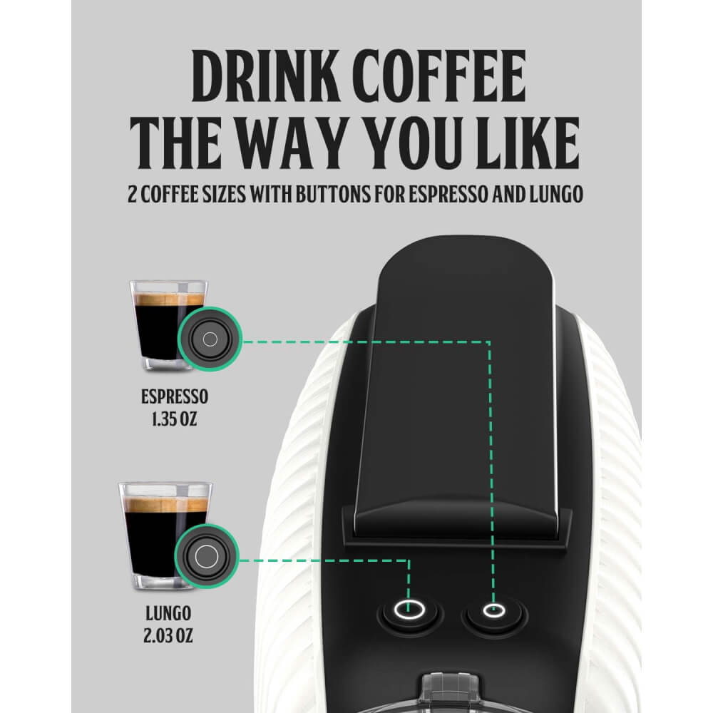 Florence 5634 - Machine café à capsule Nespresso®1400W 1000ML Blanc – Image 2