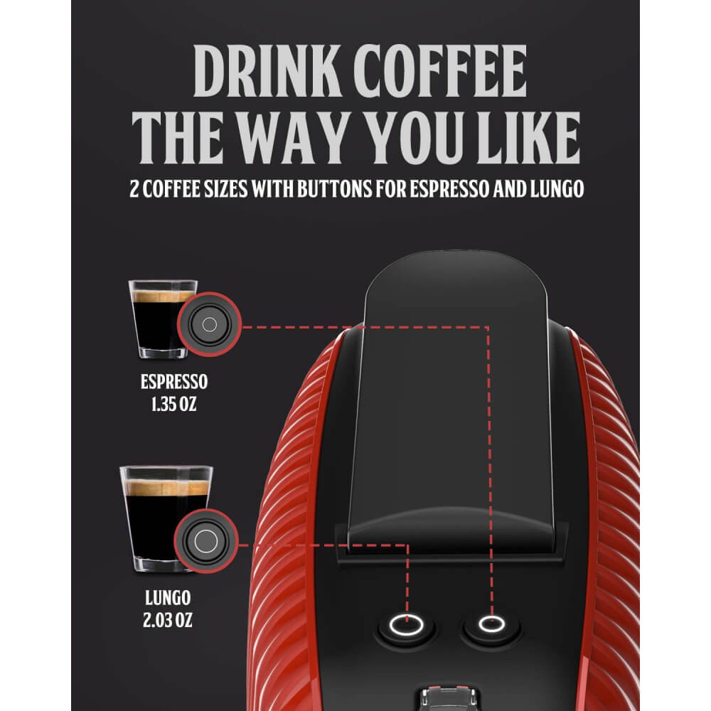 Florence 5634 - Machine café à capsule Nespresso®1400W 1000ML Rouge – Image 3