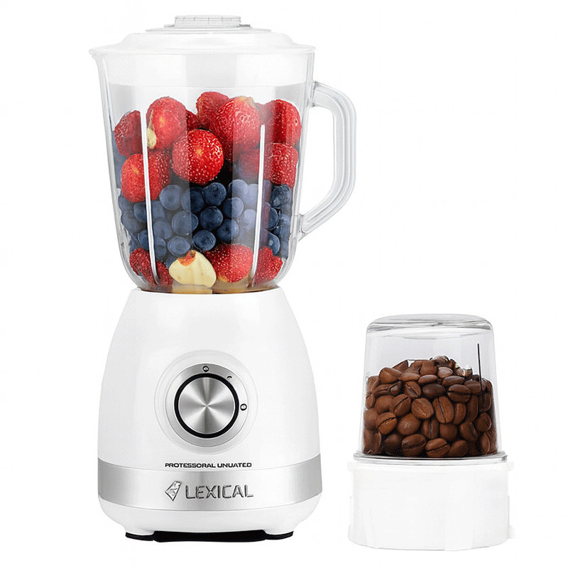 Lexical LBL-1526-1-2 - Blender 2en1 500W Avec Grinder Blanc