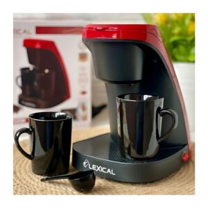Lexical LEM‑0620 – Machine à café 450 W 2 Tasses Rouge