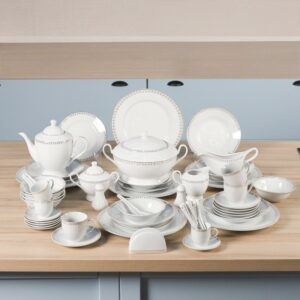 Service de Table 72 Pièces en Porcelaine