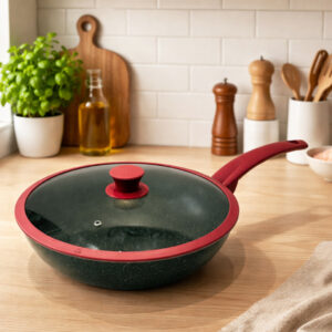 MCS- Sauteuse en Granite Ø28 cm Rouge