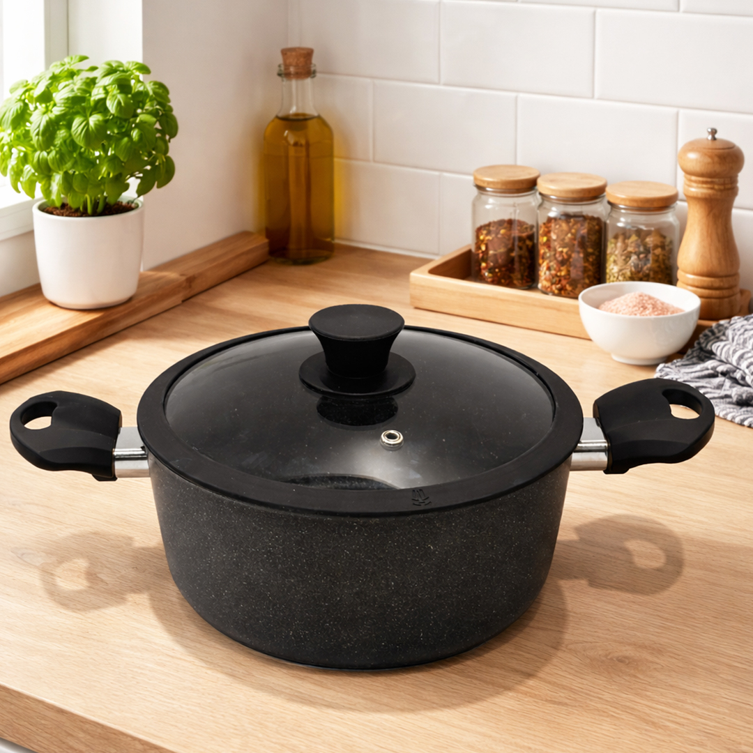 MCS- Faitout 20 cm en Granite Noir