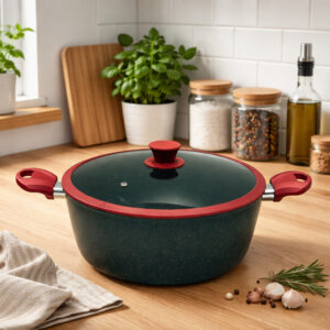 MCS- Faitout 28 cm en Granite Rouge