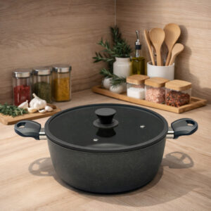 MCS- Faitout 24 cm en Granite Gris