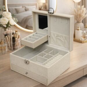 Coffret à Bijoux Élégant avec Miroir