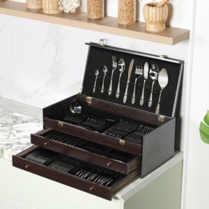 ABM - Coffret Ménagère 125 Pièces en Inox 18/10
