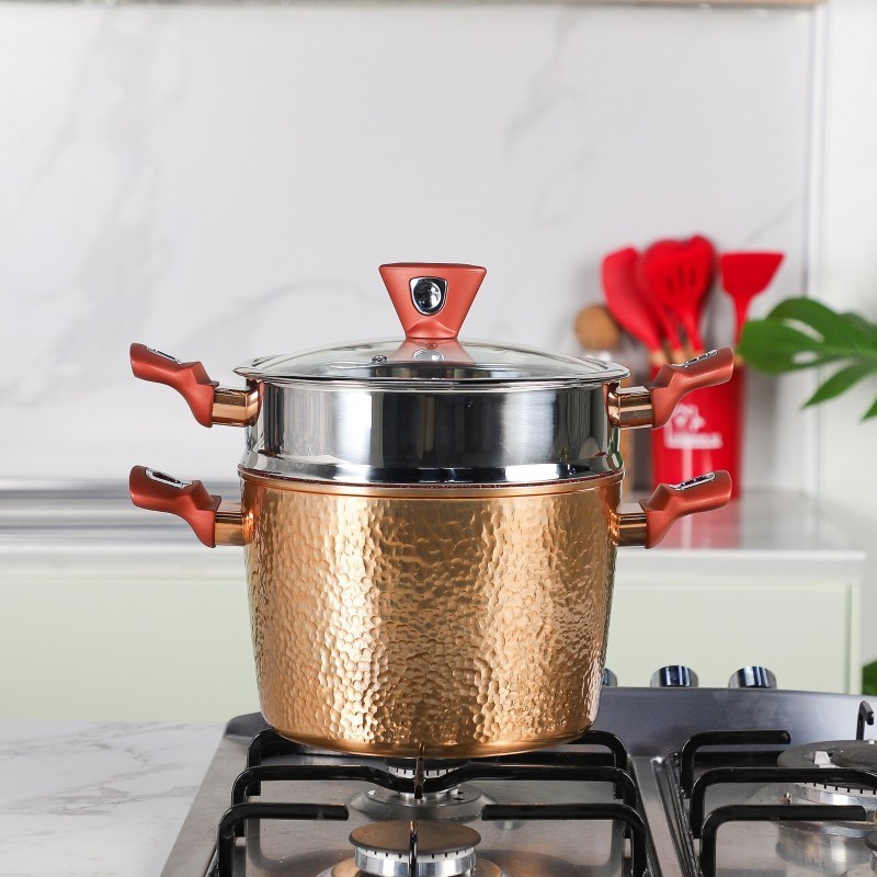 Baroly - Couscoussier Effet Cuivre 4L en Granite