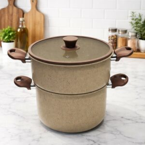 MCS- Couscoussier 6L en Granite Crème