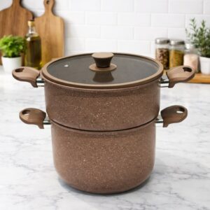 MCS- Couscoussier 6L en Granite Marron