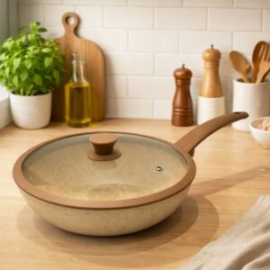 MCS- Sauteuse en Granite Ø28 cm Crème