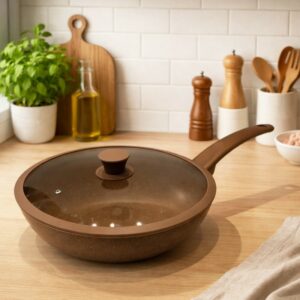 MCS- Sauteuse en Granite Ø28 cm Marron