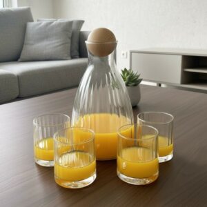 Service à eau 5 Pièces Avec Carafe en Verre