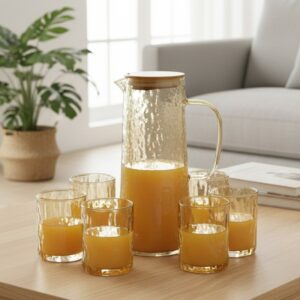 Service à eau 7 Pièces Avec Carafe en Verre