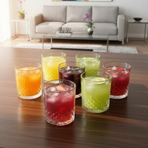 Service de Verres à Eau en Verre 6 Pièces