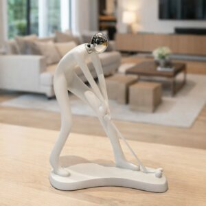 Statue Décorative Homme Abstrait Moderne en Résine 24 cm