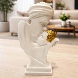 Statue Décorative Mère et Enfant en Résine 28 cm