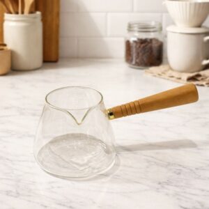 Zezawa en Verre 250 ml avec Manche en Bois