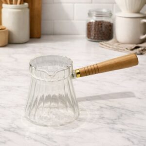 Zezawa en Verre 300 ml avec Manche en Bois