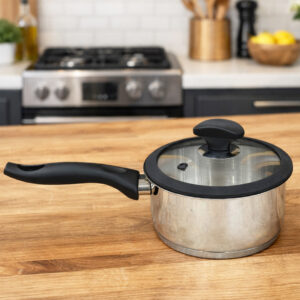 Falez- Casserole 18 cm en Inox 18/10 avec Couvercle