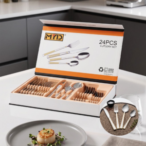 MYD –  Ménagère 24 Pièces en Inox 18/10