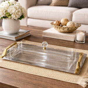 Plat à Cake en Inox 18/10 avec Couvercle – 43 cm