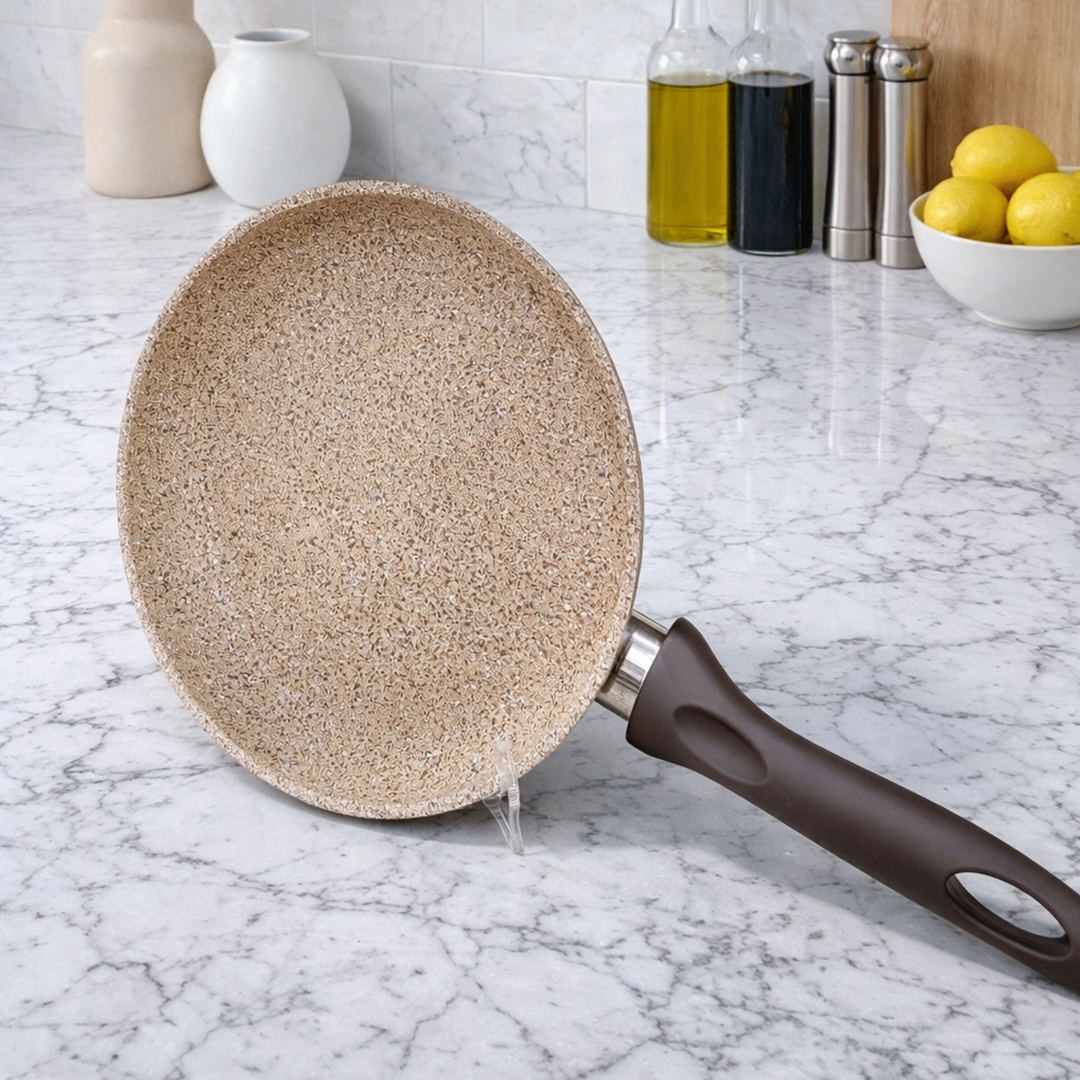 Falez- Poêle en Granite Ø24 cm Crème