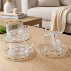 Service à Café en Verre 12 pièces