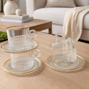 Service à Café en Verre 12 pièces
