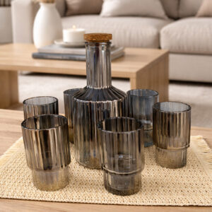 Service à Eau en Verre avec Carafe et 6 Verres