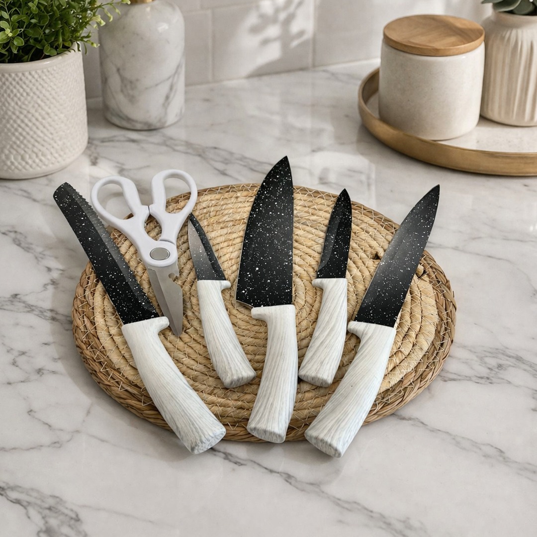 Set Couteaux & Ustensiles de Cuisine avec Support