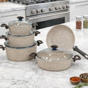 Batterie de Cuisine en Granite 9 Pièces - Falez