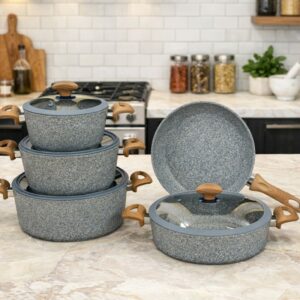 Batterie de Cuisine en Granite 9 Pièces - Falez