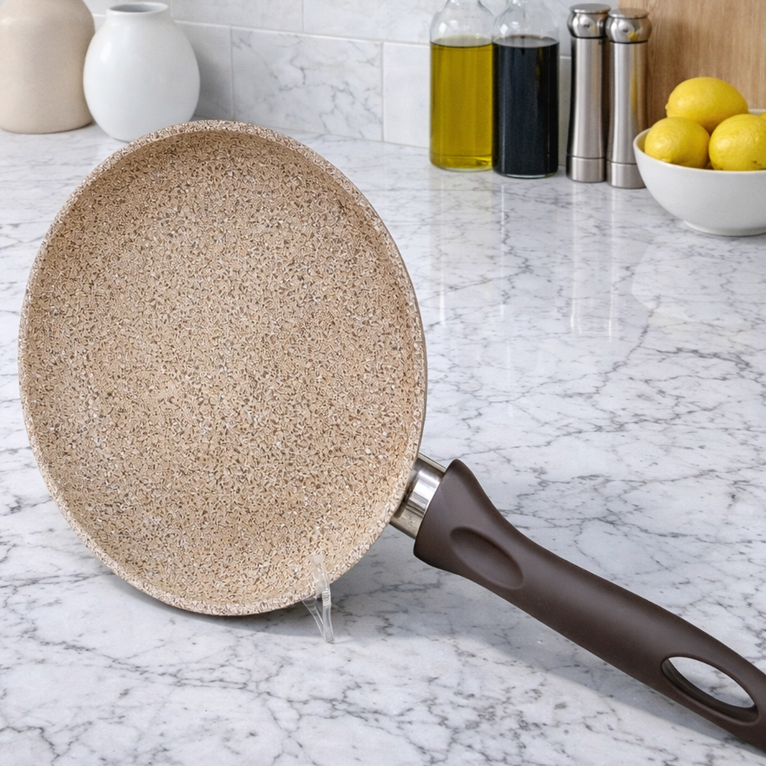 Falez- Poêle en Granite Ø26 cm Crème