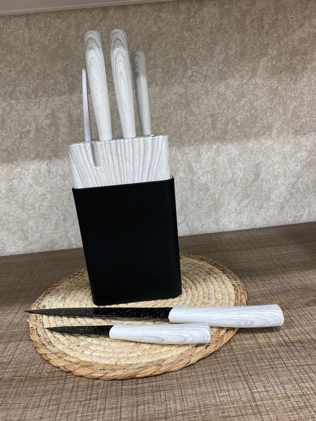 Set Couteaux & Ustensiles de Cuisine avec Support – Image 2