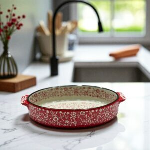 Plat ovale 20 cm en céramique émaillée