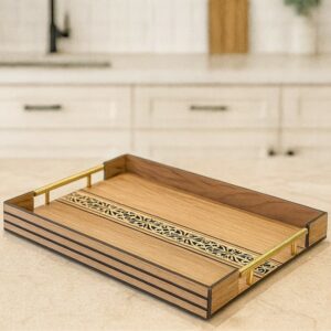 Plateau Rectangulaire en Bois 48x33 cm