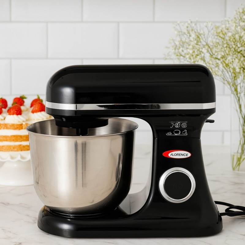 Robot Pétrin Avec Bouton Afficheur 7L 2000W Noir - Florence SM-B06SD