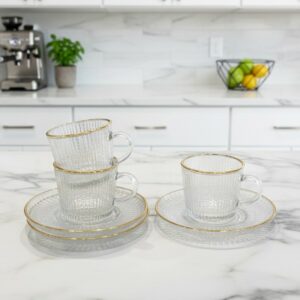 Service à Café en Verre 12 pièces