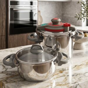 Set Cocotte 6L et Faitout 9L Inox 18/10 - Falez