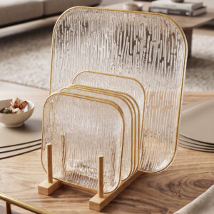 Service à Gâteaux en Verre 7 Pièces