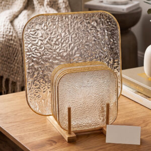 Service à Gâteaux en Verre 7 Pièces