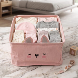 Panier de Rangement pour enfant Rose