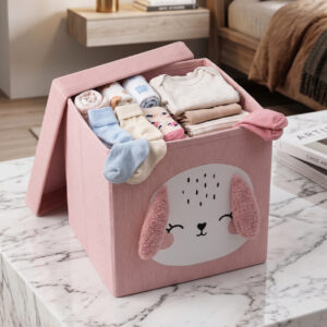 Boîte de rangement pliable enfant Rose