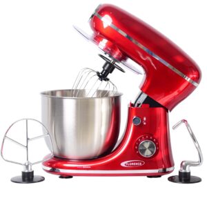 Robot Pétrin 1300W 5L Rouge - Florence 648A