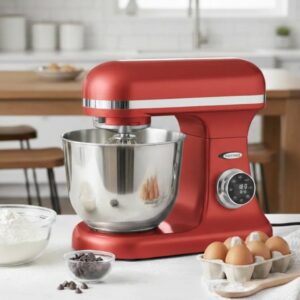 Robot Pétrin Avec Bouton Afficheur 7L 2000W Rouge - Florence SM-B06SD