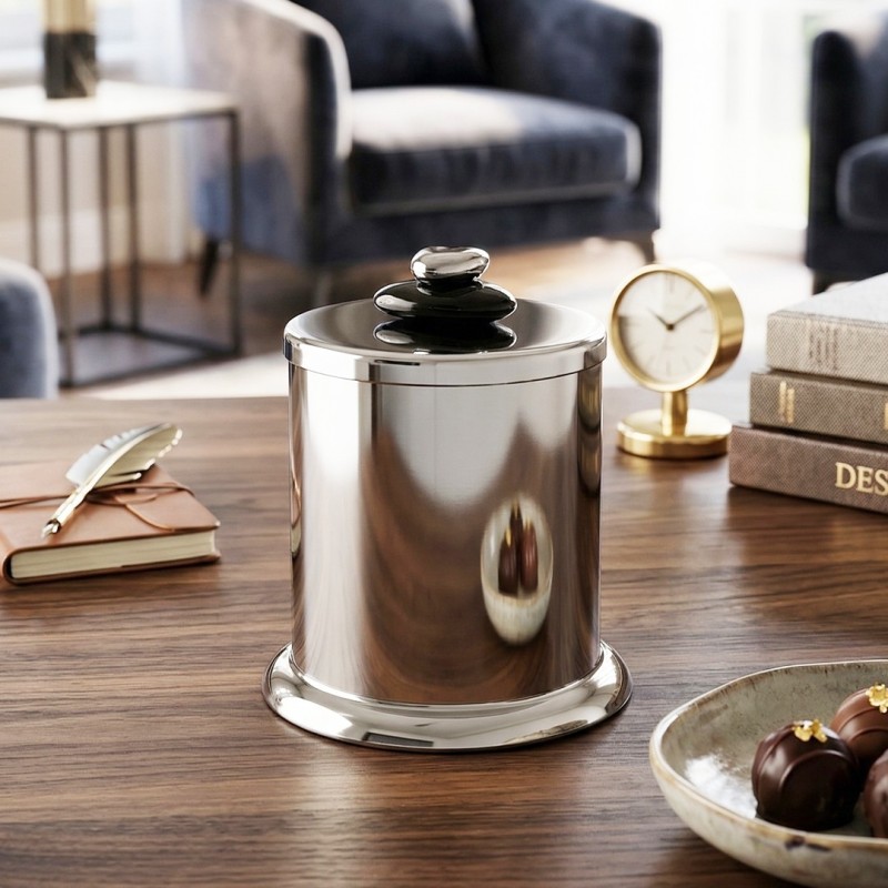 Bonbonnière en Inox 10 cm avec Couvercle