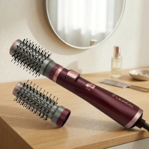 Coffret Brosse 1000W 2en1 Rouge - Lexical LAS-5220-4