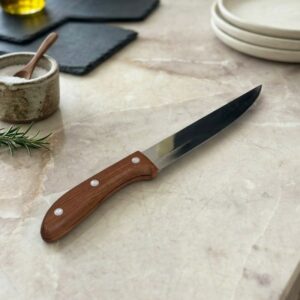 Couteau de Cuisine en Acier Inoxydable avec Manche Bois